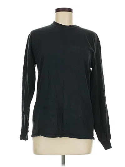 Pre-owned Gildan Long Sleeve T-shirt In Black