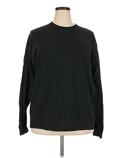 Pre-owned Gildan Long Sleeve T-shirt In Black