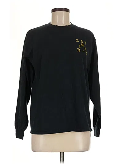 Pre-owned Gildan Long Sleeve T-shirt In Black