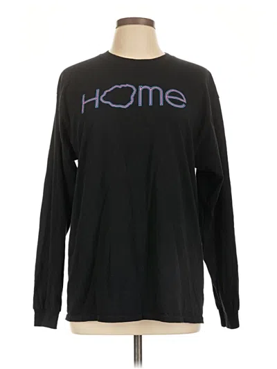 Pre-owned Gildan Long Sleeve T-shirt In Black