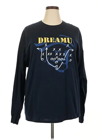 Pre-owned Gildan Long Sleeve T-shirt In Blue