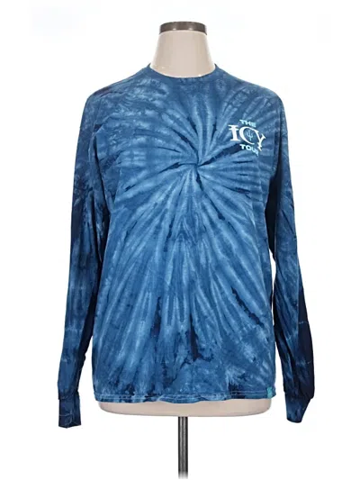 Pre-owned Gildan Long Sleeve T-shirt In Blue