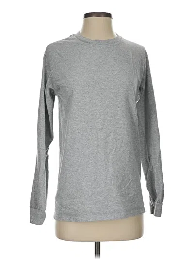 Pre-owned Gildan Long Sleeve T-shirt In Gray