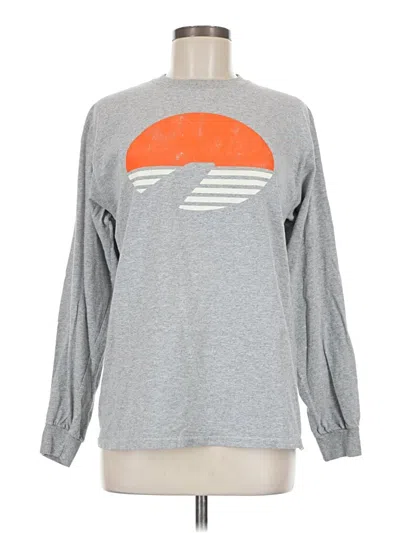 Pre-owned Gildan Long Sleeve T-shirt In Gray