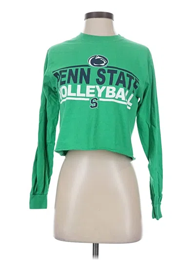Pre-owned Gildan Long Sleeve T-shirt In Green