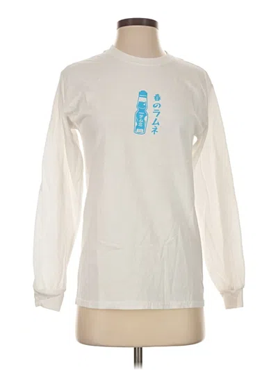 Pre-owned Gildan Long Sleeve T-shirt In Ivory