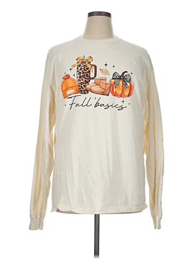 Pre-owned Gildan Long Sleeve T-shirt In White