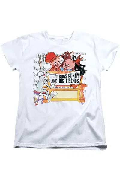 Gildan Looney Tunes Bugs And Friends Short Sleeve Women´s Tee / T-shirt In White