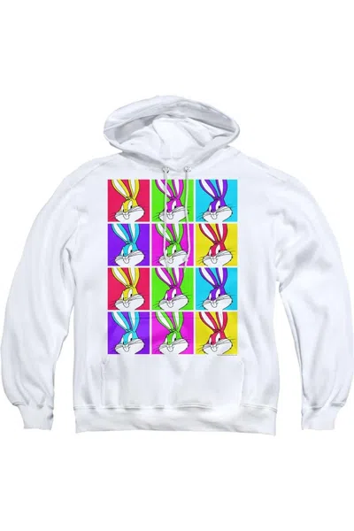 Gildan Looney Tunes Bugs Tiles Adult Pull Over Hoodie / Hooded Sweatshirt In White