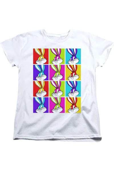Gildan Looney Tunes Bugs Tiles Short Sleeve Women´s Tee / T-shirt In White