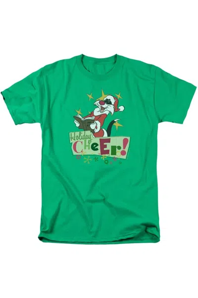 Gildan Looney Tunes Cheer Sylvester Short Sleeve Adult Tee / T-shirt In Green
