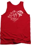 Gildan Looney Tunes Daffy Holidays Adult Tank Top In Red
