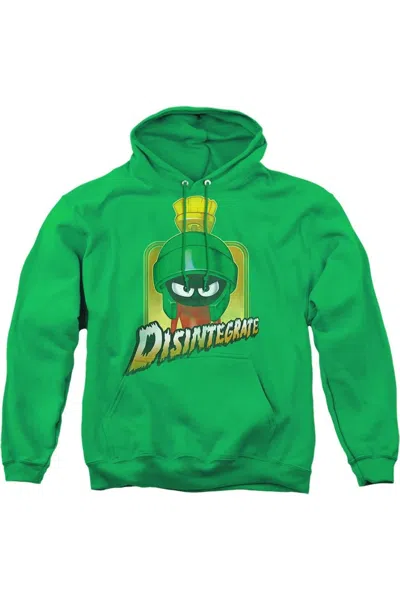 Gildan Looney Tunes Disintegrate Adult Pull Over Hoodie / Hooded Sweatshirt In Green