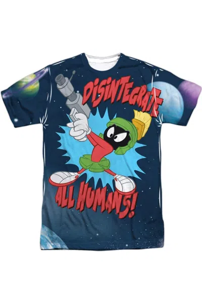 Gildan Looney Tunes Disintegrate Short Sleeve Adult Poly Crew Tee / T-shirt In White