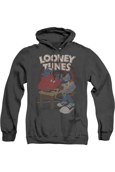Gildan Looney Tunes Dj Looney Tunes Adult Heather Hoodie / Hooded Sweatshirt In Black