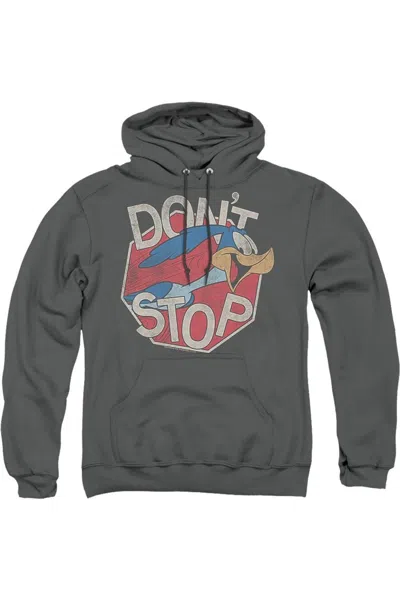 Gildan Looney Tunes Dont Stop Adult Pull Over Hoodie / Hooded Sweatshirt In Gray