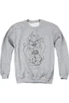 Gildan Looney Tunes Faded Taz Adult Crewneck Sweatshirt In Multi