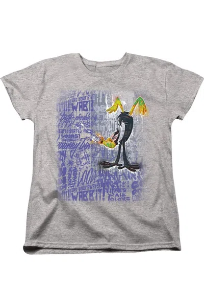Gildan Looney Tunes Graffiti Duck Short Sleeve Women´s Tee / T-shirt In Multi