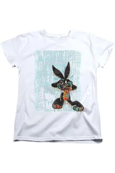 Gildan Looney Tunes Graffiti Rabbit Short Sleeve Women´s Tee / T-shirt In White