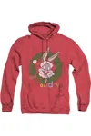 Gildan Looney Tunes Holiday Bunny Adult Heather Hoodie / Hooded Sweatshirt In Red