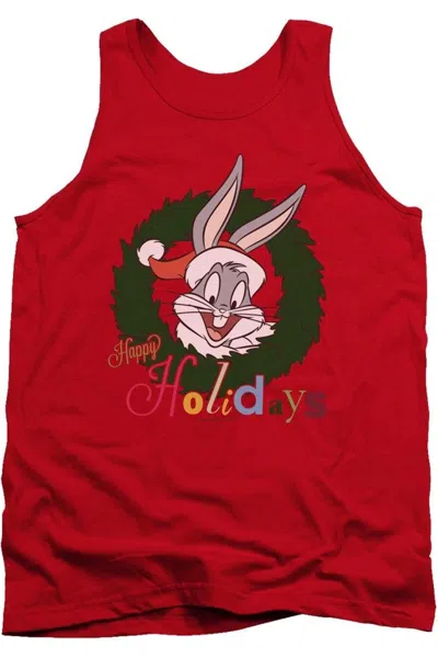 Gildan Looney Tunes Holiday Bunny Adult Tank Top In Red