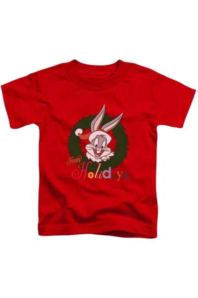 Gildan Kids' Looney Tunes Holiday Bunny Short Sleeve Toddler Tee / T-shirt In Red