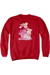 Gildan Looney Tunes Lola Present Adult Crewneck Sweatshirt In Red