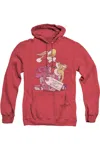 Gildan Looney Tunes Lola Present Adult Heather Hoodie / Hooded Sweatshirt In Red