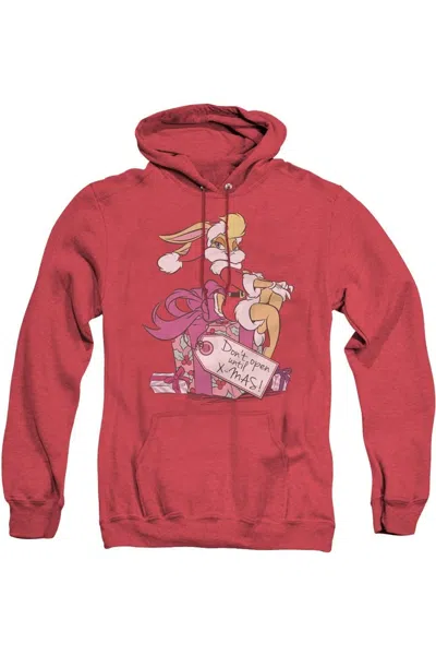 Gildan Looney Tunes Lola Present Adult Heather Hoodie / Hooded Sweatshirt In Red