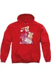 Gildan Looney Tunes Lola Present Adult Pull Over Hoodie / Hooded Sweatshirt In Red