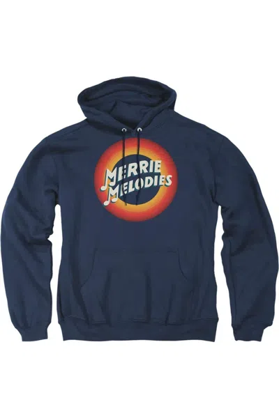 Gildan Looney Tunes Merrie Logo Adult Pull Over Hoodie / Hooded Sweatshirt In Blue