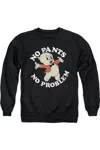 Gildan Looney Tunes No Pants Adult Crewneck Sweatshirt In Black