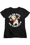 Gildan Looney Tunes No Pants Short Sleeve Women´s Tee / T-shirt In Black