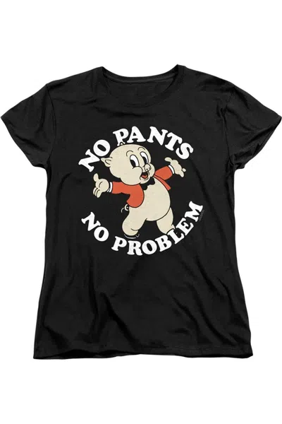 Gildan Looney Tunes No Pants Short Sleeve Women´s Tee / T-shirt In Black
