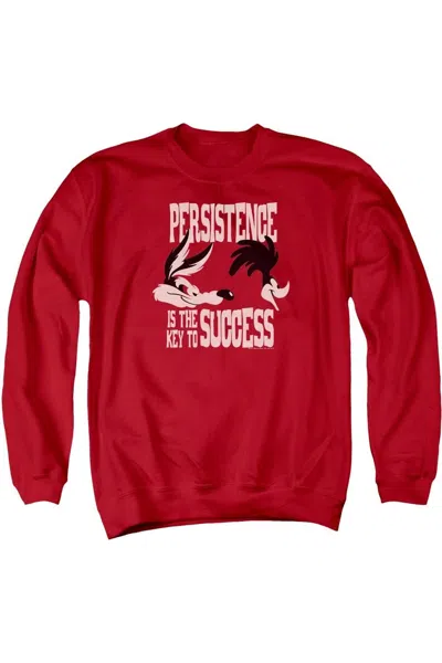 Gildan Looney Tunes Persistence Adult Crewneck Sweatshirt In Red
