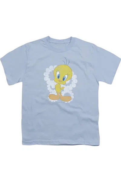 Gildan Kids' Looney Tunes Retro Tweety Short Sleeve Youth Tee / T-shirt In Blue
