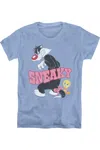Gildan Looney Tunes Sneaky Short Sleeve Womens Tee / T-shirt In Multi
