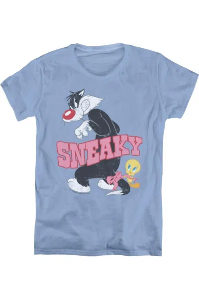 Gildan Looney Tunes Sneaky Short Sleeve Womens Tee / T-shirt In Multi
