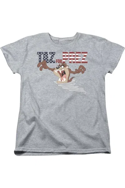 Gildan Looney Tunes Taz For Prez 3 Short Sleeve Womens Tee / T-shirt In Multi