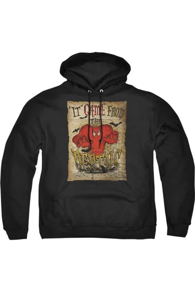 Gildan Looney Tunes The Depths Adult Pull Over Hoodie / Hooded Sweatshirt In Black