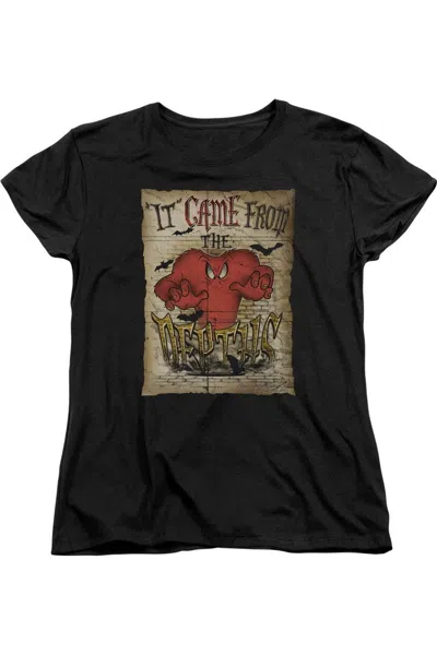 Gildan Looney Tunes The Depths Short Sleeve Womens Tee / T-shirt In Black