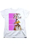 Gildan Looney Tunes Tiles Short Sleeve Women´s Tee / T-shirt In White