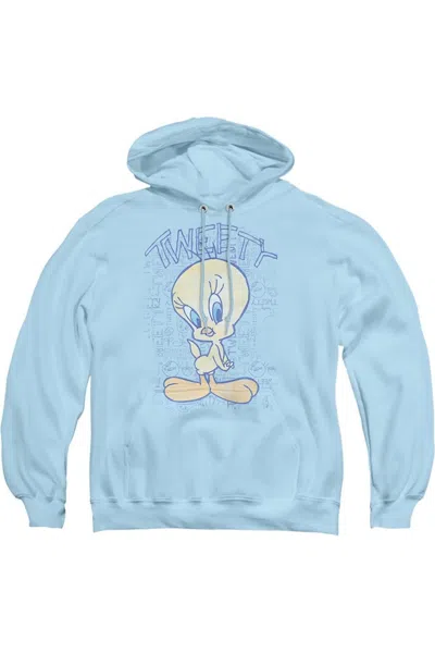 Gildan Looney Tunes Tweety Fade Adult Pull Over Hoodie / Hooded Sweatshirt In Blue