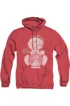 Gildan Looney Tunes Tweey Globe Adult Heather Hoodie / Hooded Sweatshirt In Red