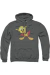 Gildan Looney Tunes Vampire Tweety Adult Pull Over Hoodie / Hooded Sweatshirt In Pink