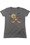 Gildan Looney Tunes Vampire Tweety Short Sleeve Womens Tee / T-shirt In Pink