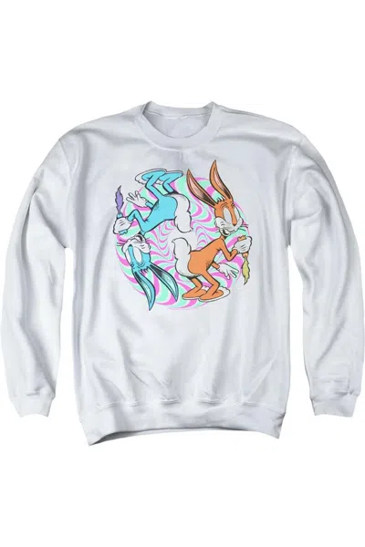 Gildan Looney Tunes Wacky Wabbit Adult Crewneck Sweatshirt In White