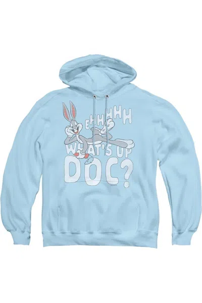 Gildan Looney Tunes Whats Up Adult Pull Over Hoodie / Hooded Sweatshirt In Blue