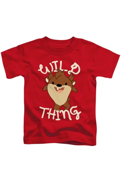 Gildan Looney Tunes Wild Thing Kid Short Sleeve Juvenile Tee / T-shirt In Red
