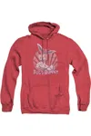 Gildan Looney Tunes Wishful Thinking Adult Heather Hoodie / Hooded Sweatshirt In Red